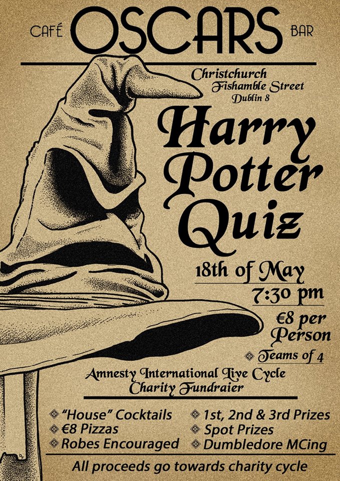 Expecto good craic. There’s a Harry Potter quiz this week