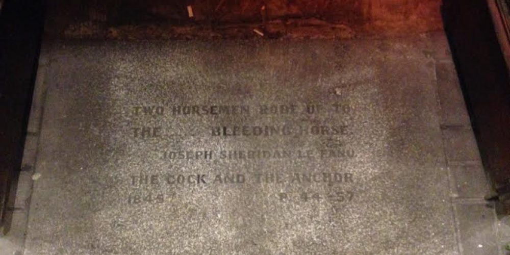 The stone slab with a window into the history of one of Dublin’s oldest pubs