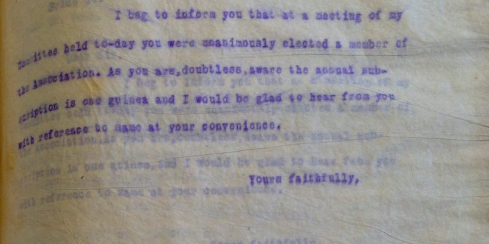 From the archive: Correspondence with Cumiskey’s on Dominick Street.