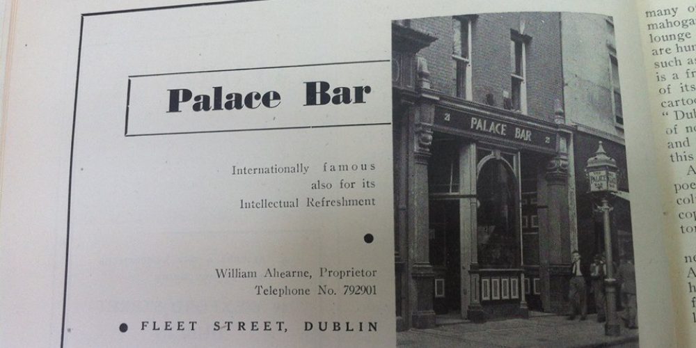 The advert for The Palace bar from 1949