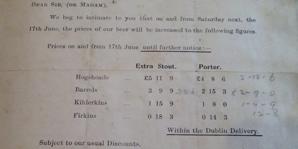 From the archives: Guinness putting up their prices after the 1916 Rising
