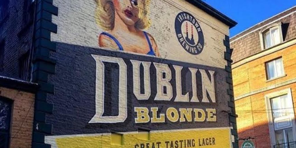 There’s a cool new craft beer mural on the side of a Dublin pub