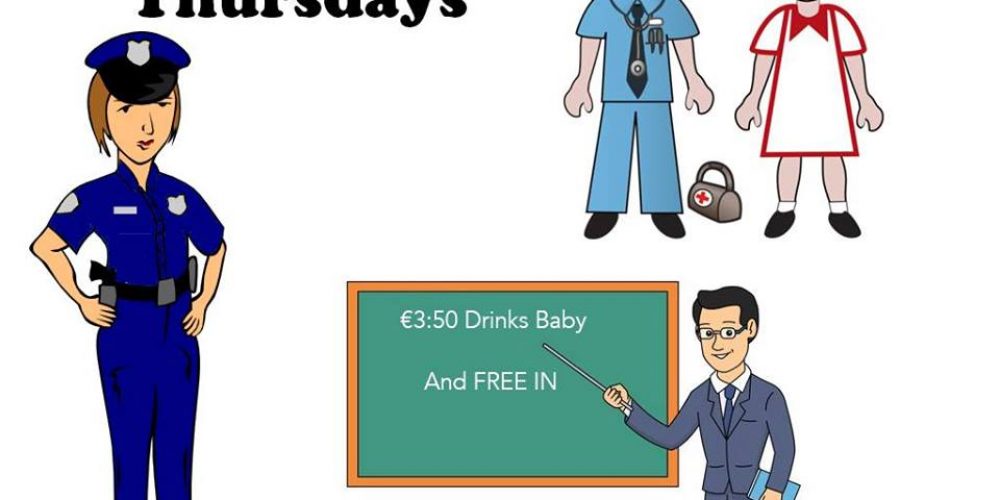 Teachers, nurses, and guards now have an official pub night with €3.50 drinks.