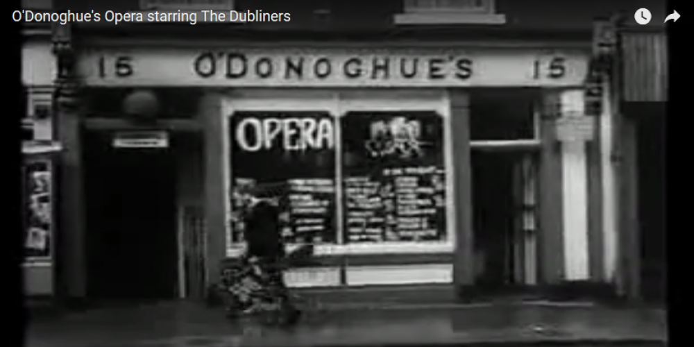 There’s a 1965 Irish trad opera set in O’Donoghue’s Pub, starring The Dubliners